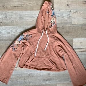 Blush/Melon Cropped Sweatshirt Junior Small